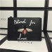 Gucci Embroidered bee and blind for love leather large zipper pouch clutch bag 431416 black 2017(2b040-741201) Gucci Embroidered bee and blind for love leather large zipper pouch clutch bag 431416 black 2017(2b040-741201)