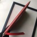 Gucci Leather GucciGhost Print Zip Pouch Clutch Bag 445597 Red 2016(742603)