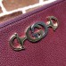 Gucci Zumi Grainy Leather Pouch Clutch Bag 570728 Burgundy 2019