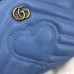 Gucci GG Marmont Cosmetic Case Bag 476165 Blue 2017 Gucci GG Marmont Cosmetic Case Bag 476165 Blue 2017