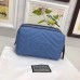 Gucci GG Marmont Cosmetic Case Bag 476165 Blue 2017 Gucci GG Marmont Cosmetic Case Bag 476165 Blue 2017