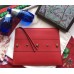 Gucci leather studded pouch 427003 red