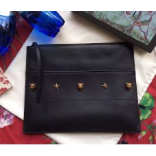 Gucci leather studded pouch 427003 black