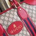 Gucci mens suitcases duffle bags soft GG supreme duffle bag with web 459311 Red leather(JLX-741301)