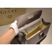 Gucci Bamboo Daily leather top handle bag 392013 Gray