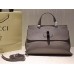 Gucci Bamboo Daily leather top handle bag 392013 Gray