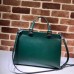Gucci Zumi Smooth Leather Medium Top Handle Bag 564714 Green 2019