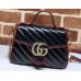Gucci Diagonal GG Marmont Mini Top Handle Bag 583571 Black Gucci Diagonal GG Marmont Mini Top Handle Bag 583571 Black