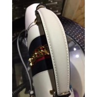 Gucci Sylvie Leather Embroidered Flowers Top Handle Medium Bag 431665 White(KDL-722501) Gucci Sylvie Leather Embroidered Flowers Top Handle Medium Bag 431665 White(KDL-722501)
