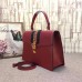 Gucci Sylvie leather top handle Medium Bag 431665 Red(KDL-722503)