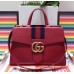 Gucci Web GG Marmont Top Handle Bag 476470 Red 2017