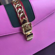 Gucci Sylvie leather top handle bag 431665 in pink leather Gucci Sylvie leather top handle bag 431665 in pink leather