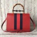 Gucci Calfskin Moth Medium Top Handle Bag 488691 Red 2017 Gucci Calfskin Moth Medium Top Handle Bag 488691 Red 2017