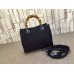 Gucci bamboo shopper mini leather top handle bag 368823 black Gucci bamboo shopper mini leather top handle bag 368823 black