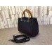 Gucci bamboo shopper mini leather top handle bag 368823 black Gucci bamboo shopper mini leather top handle bag 368823 black