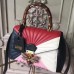 Gucci Margaret Quilted Leather Metal Bee Detail Top Handle Bag 476531 Red/Pink 2017