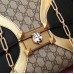 Gucci GG Supreme And Leather Top Handle Bag 476435 Black/Gold 2017 Gucci GG Supreme And Leather Top Handle Bag 476435 Black/Gold 2017
