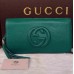 Gucci Soho leather clutch 336753 Green
