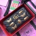 Gucci GG Marmont Metal Insects Studs Zip Around Wallet 443123 Black 2017