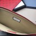 Gucci Ghost Calfskin Leather Zip Pouch 457010 Red 2017