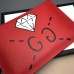 Gucci Ghost Calfskin Leather Diamond Print Zip Pouch 457010 Red 2017