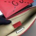 Gucci Ghost Calfskin Leather Diamond Print Zip Pouch 457010 Red 2017