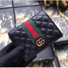 Gucci Leather Card Case with Double G 536453 Black Gucci Leather Card Case with Double G 536453 Black