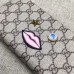 Gucci zip around wallet with embroidered face 431392 pink Gucci zip around wallet with embroidered face 431392 pink