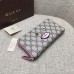 Gucci zip around wallet with embroidered face 431392 pink Gucci zip around wallet with embroidered face 431392 pink