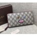 Gucci zip around wallet with embroidered face 431392 red Gucci zip around wallet with embroidered face 431392 red