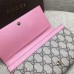 Gucci continental wallet with embroidered face 431394 pink Gucci continental wallet with embroidered face 431394 pink