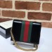 Gucci Vintage Web Rajah Chain Card Case Wallet 573790 Leather Black Gucci Vintage Web Rajah Chain Card Case Wallet 573790 Leather Black