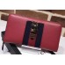 Gucci Web Sylvie Leather Zip Around Wallet 476083 Red 2017 Gucci Web Sylvie Leather Zip Around Wallet 476083 Red 2017