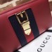 Gucci Web Sylvie Leather Zip Around Wallet 476083 Red 2017 Gucci Web Sylvie Leather Zip Around Wallet 476083 Red 2017