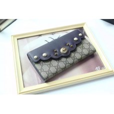 GUCCI Peony GG Supreme canvas continental wallet 431474 BLACK GUCCI Peony GG Supreme canvas continental wallet 431474 BLACK