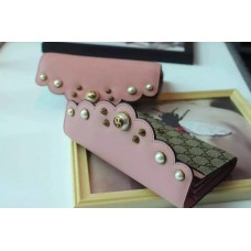 GUCCI Peony GG Supreme canvas continental wallet 431474 PINK GUCCI Peony GG Supreme canvas continental wallet 431474 PINK