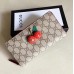 Gucci GG Supreme Zip Around Wallet with Cherries 476049 Gucci GG Supreme Zip Around Wallet with Cherries 476049