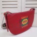 Gucci Red Print Half-Moon Hobo Bag Gucci Red Print Half-Moon Hobo Bag