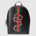 Gucci Black Backpack Web And Kingsnake Print Leather Gucci Black Backpack Web And Kingsnake Print Leather