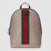 Gucci GG Supreme Backpack With Web Gucci GG Supreme Backpack With Web