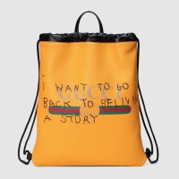 Gucci Yellow Coco Capitan Logo Backpack Gucci Yellow Coco Capitan Logo Backpack