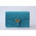 Gucci Petrol Blue GG Marmont Velvet Clutch Bag Gucci Petrol Blue GG Marmont Velvet Clutch Bag