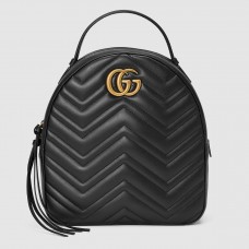Gucci GG Marmont Black Leather Backpack Gucci GG Marmont Black Leather Backpack