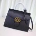 Gucci Black GG Marmont Small Top Handle Bag Gucci Black GG Marmont Small Top Handle Bag