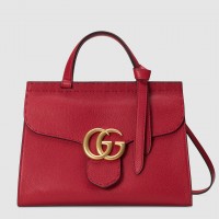 Gucci Red GG Marmont Small Top Handle Bag Gucci Red GG Marmont Small Top Handle Bag