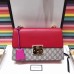 Gucci Red Padlock Medium GG Supreme Shoulder Bag Gucci Red Padlock Medium GG Supreme Shoulder Bag