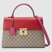 Gucci Red Medium Padlock GG Supreme Top Handle Bag Gucci Red Medium Padlock GG Supreme Top Handle Bag