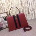 Gucci Red Sylvie Medium Top Handle Bag Gucci Red Sylvie Medium Top Handle Bag