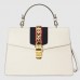 Gucci White Sylvie Medium Top Handle Bag Gucci White Sylvie Medium Top Handle Bag