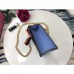 Gucci Blue Leather Sylvie Mini Chain Bag Gucci Blue Leather Sylvie Mini Chain Bag
